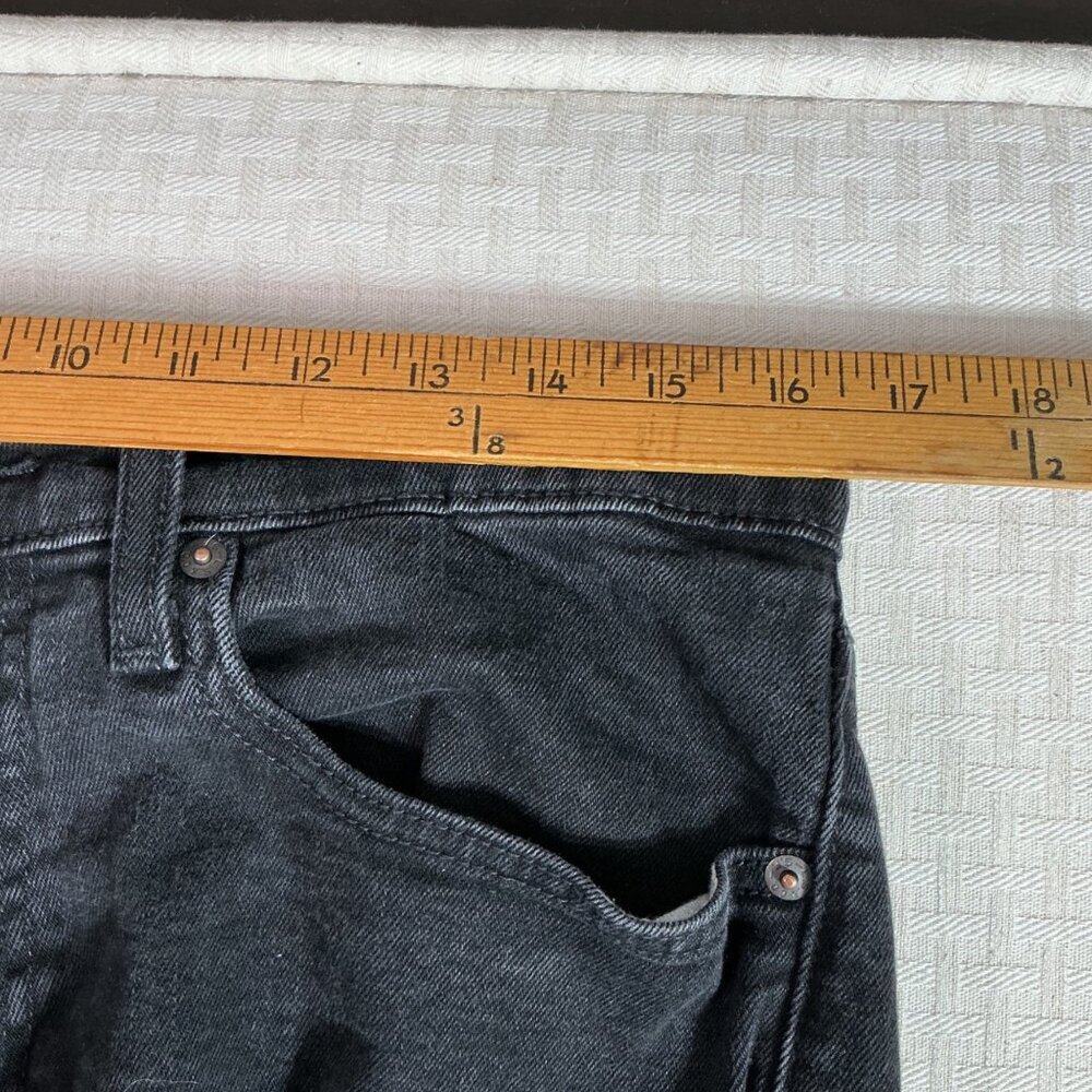 Levis 511 Mens Size W34 L32 Black Slim Fit Denim Jeans Original Riveted Label - Picture 7 of 10